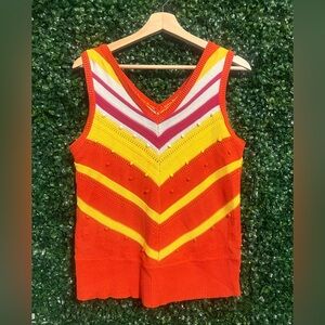 Adrienne Vittadini Bright Colorful Vest - PERFECT FOR SPRING / SUMMER